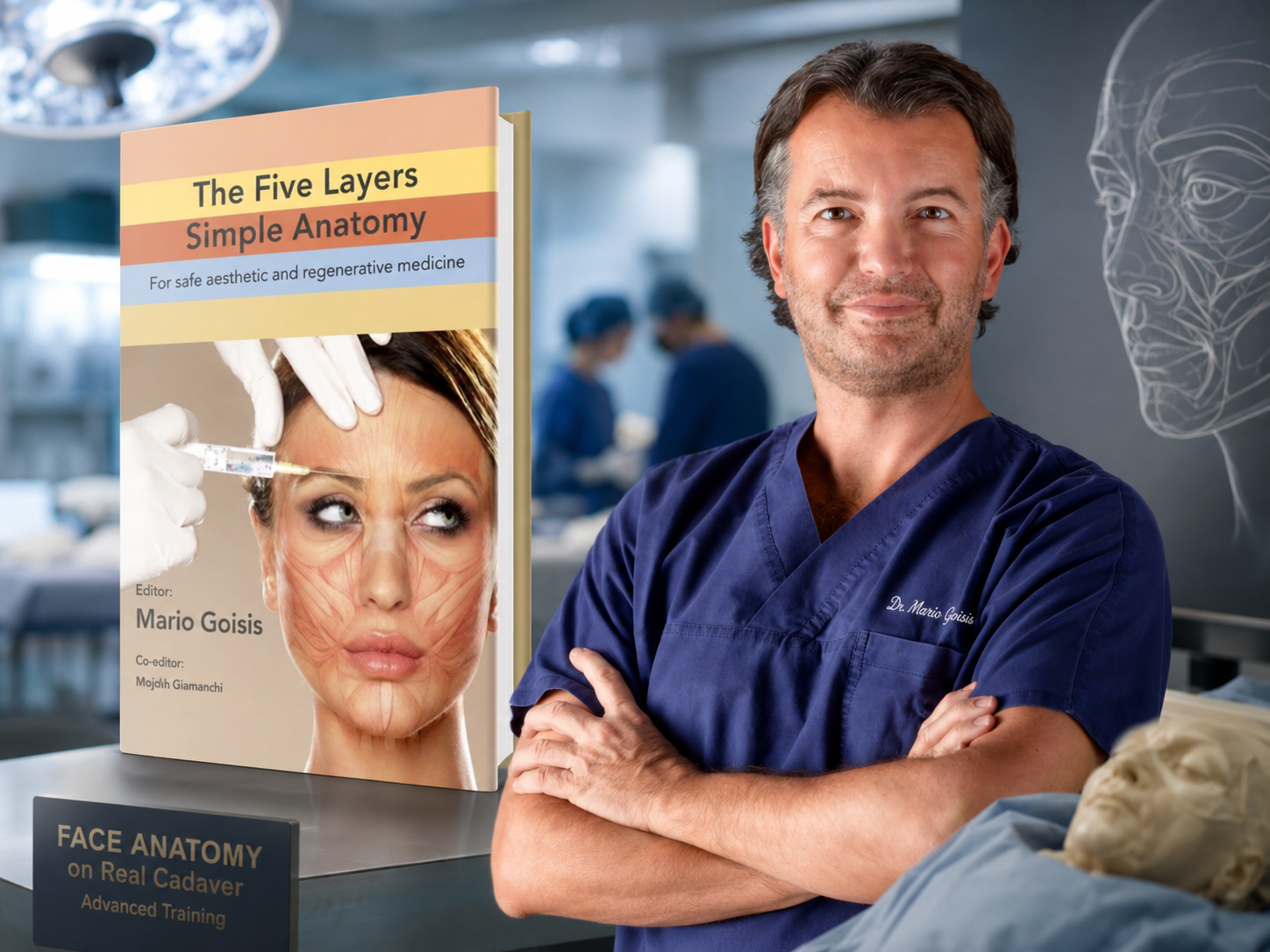Face Anatomy on real cadaver Training Course - Dissection 5 layers - Harley Elite academy - Italy
